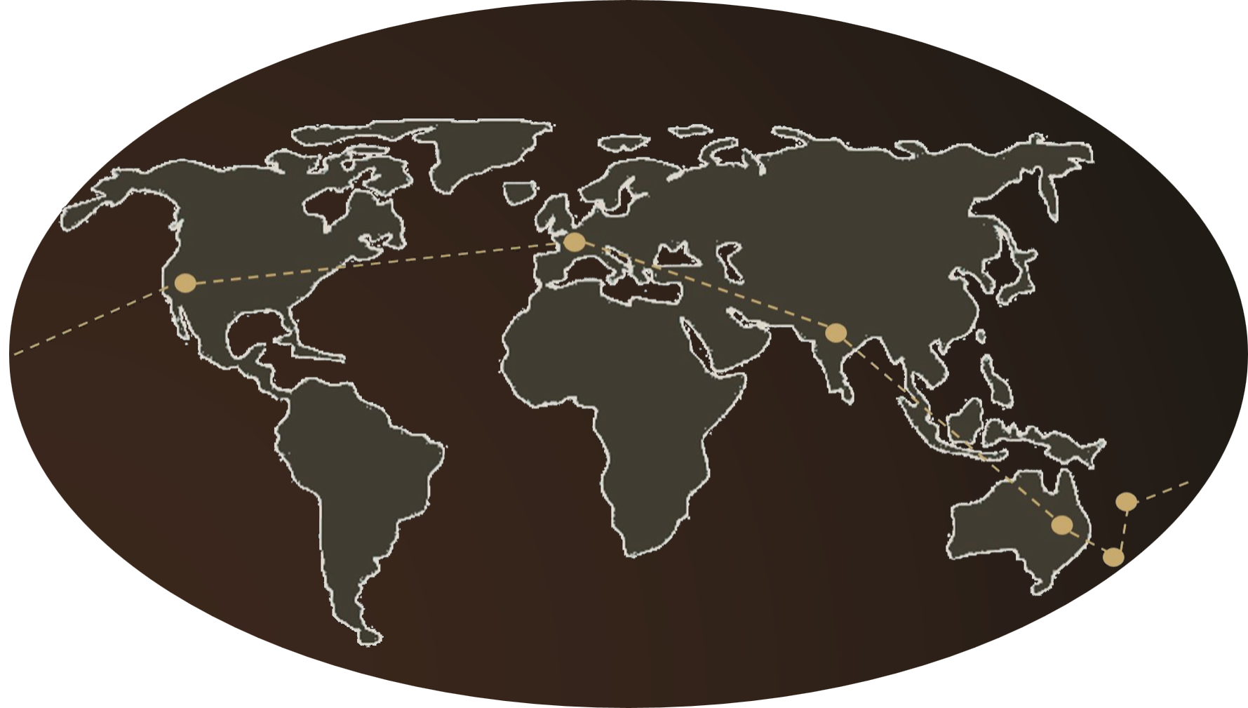 Carte du tour du monde 2005-2006